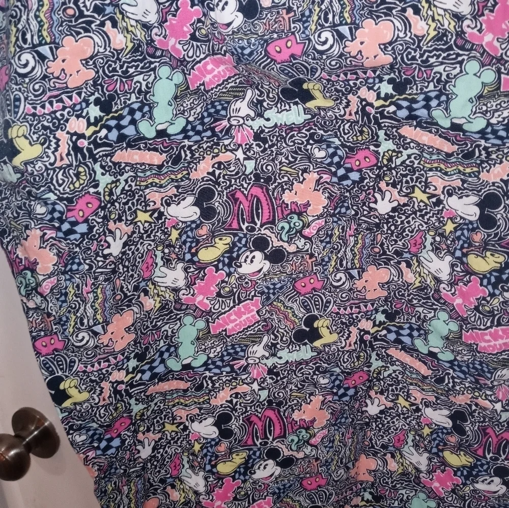 Disney Parks gray Pink Mickey Mouse Lounge Pants Drawstring Waist XXL - Picture 6 of 7